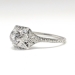 Edwardian 1920's Rare .82ct t.w. Old European Cut Diamond Filigree Hand Engraved Engagement Ring Platinum