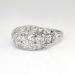 Vintage Art Deco 1930's .74ctw Old Cut Diamond Engagement Anniversary Ring Platinum