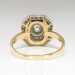 Art Deco 1930's 1.18ct t.w. Old European Cut Diamond Double Halo Two Tone Engagement Ring 14k Platinum