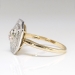 Art Deco 1930's 1.18ct t.w. Old European Cut Diamond Double Halo Two Tone Engagement Ring 14k Platinum