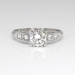 Vintage Retro 1940's .73ct t.w. Old Transitional Cut Diamond Engagement Ring Platinum