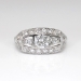 Vintage Art Deco 1930's 1.31ctw Old European Cut Diamond Engagement Anniversary Ring Platinum