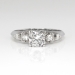 Vintage Retro 1940's .68ct t.w. Old Transitional Cut Diamond Engagement Ring Platinum