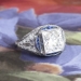 Vintage Art Deco Diamond Sapphire Engagement Ring Circa 1930's 2.34ct t.w. Wedding Anniversary Ring Platinum