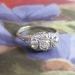 Vintage Art Deco 1930's .59ct t.w. Old European Cut Diamond Anniversary Engagement Ring Platinum