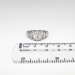Vintage Art Deco 1930's Bezel Set Fleur De Lis Old European Cut Diamond Platinum Engagement Wedding Anniversary Ring