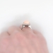 Vintage Retro 1950's 6.50ct t.w. Natural Coral & Old Single Cut Diamond Halo Ring 14k White Gold
