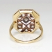 Art Deco 1930's .66ct t.w. Old European Cut Diamond Two Tone Anniversary Cocktail Ring 14k Platinum