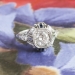 Vintage Art Deco 1930's .68ct t.w. Diamond Sapphire Filigree Engagement Ring Platinum