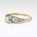 Art Deco .41ct t.w. 1930's Old European Cut Diamond Engagement Ring Two Tone 14k