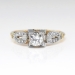 Art Deco .41ct t.w. 1930's Old European Cut Diamond Engagement Ring Two Tone 14k