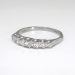 Vintage Art Deco 1930's .12ct t.w. Seven Diamond Wedding Stacking Anniversary Band Ring 14k