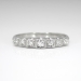 Vintage Art Deco 1930's .12ct t.w. Seven Diamond Wedding Stacking Anniversary Band Ring 14k
