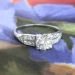 Vintage 1940's Retro .86ct t.w. Old Transitional Cut Diamond Engagement Ring Platinum 14k