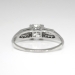 Vintage 1940's Retro .86ct t.w. Old Transitional Cut Diamond Engagement Ring Platinum 14k