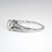 Vintage 1940's Retro .86ct t.w. Old Transitional Cut Diamond Engagement Ring Platinum 14k