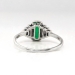 Edwardian 1920's 1.17ct t.w. Old European Cut Diamond & Emerald Engagement Anniversary Ring Platinum