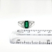 Edwardian 1920's 1.17ct t.w. Old European Cut Diamond & Emerald Engagement Anniversary Ring Platinum
