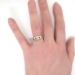 Art Deco 1930's .16ct t.w. Old Transitional Cut Diamond Engagement Ring Two Tone 14k