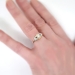 Art Deco 1930's .16ct t.w. Old Transitional Cut Diamond Engagement Ring Two Tone 14k