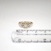 Art Deco 1930's .16ct t.w. Old Transitional Cut Diamond Engagement Ring Two Tone 14k