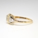 Art Deco 1930's .16ct t.w. Old Transitional Cut Diamond Engagement Ring Two Tone 14k