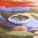 Vintage 1940's .30ct t.w. Fifteen Single Cut Diamond Wedding Ring Band Platinum Size 6.75