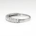 Vintage 1940's .30ct t.w. Fifteen Single Cut Diamond Wedding Ring Band Platinum Size 6.75
