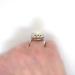 Vintage Estate 1980's 6.62ct t.w. Solid Opal & Diamond Halo Ring 14k White Gold