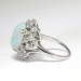 Vintage Estate 1980's 6.62ct t.w. Solid Opal & Diamond Halo Ring 14k White Gold