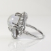 Retro Vintage 1950's 8.66ct t.w. Natural Moonstone & Diamond Cocktail Anniversary Ring Platinum