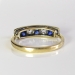 Art Nouveau 1900's .77ct t.w. Blue Sapphire & Old Table Mine Cut Diamond Multi Stone Band Ring 18k Platinum
