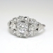 Vintage 1940's .77ct t.w. Old European Cut Marquise Cut Diamond Engagement Ring Platinum