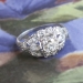 Vintage 1940's .77ct t.w. Old European Cut Marquise Cut Diamond Engagement Ring Platinum