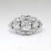 Vintage 1940's .77ct t.w. Old European Cut Marquise Cut Diamond Engagement Ring Platinum