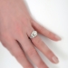 Vintage 1940's .77ct t.w. Old European Cut Marquise Cut Diamond Engagement Ring Platinum