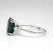 Vintage Estate 1960's 3.90ct t.w. Emerald cut Green Tourmaline & Diamond Three Stone Ring 18k White Gold