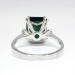 Vintage Estate 1960's 3.90ct t.w. Emerald cut Green Tourmaline & Diamond Three Stone Ring 18k White Gold