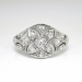 Vintage Antique Edwardian 1920's .46ct t.w. Old European Cut Floral Filigree Platinum Engagement Ring