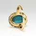 Vintage Edwardian 1920's 4.03ct t.w. Turquoise & Old European Cut Diamond Cocktail Ring 18k