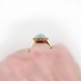 Vintage Edwardian 1920's 4.03ct t.w. Turquoise & Old European Cut Diamond Cocktail Ring 18k