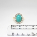 Vintage Edwardian 1920's 4.03ct t.w. Turquoise & Old European Cut Diamond Cocktail Ring 18k
