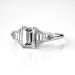 Vintage Art Deco 1930's 1.50ct t.w. Emerald Cut Diamond Engagement Wedding Ring Platinum