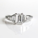 Vintage Art Deco 1930's 1.50ct t.w. Emerald Cut Diamond Engagement Wedding Ring Platinum