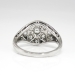 Vintage Antique Edwardian 1920's .46ct t.w. Old European Cut Floral Filigree Platinum Engagement Ring