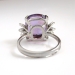 Vintage 1970's H.Stern 8.49ct t.w. Amethyst & Baguette Diamond Cocktail Anniversary Birthstone Ring 18k