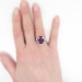 Vintage 1970's H.Stern 8.49ct t.w. Amethyst & Baguette Diamond Cocktail Anniversary Birthstone Ring 18k