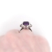 Vintage 1970's H.Stern 8.49ct t.w. Amethyst & Baguette Diamond Cocktail Anniversary Birthstone Ring 18k