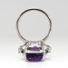Vintage 1970's H.Stern 8.49ct t.w. Amethyst & Baguette Diamond Cocktail Anniversary Birthstone Ring 18k