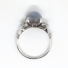 Vintage Retro 1950's 5.31ct t.w. Natural Gray Lavender Star Sapphire Diamond 14k White Gold Ring